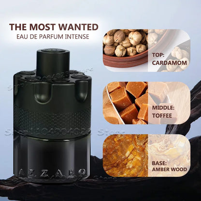 100ML Azzaro The Most Wanted Parfum Mens Cologne Luxury Perfumes For Men With 5ml Bottom Charge Perfume Refillable Bottle