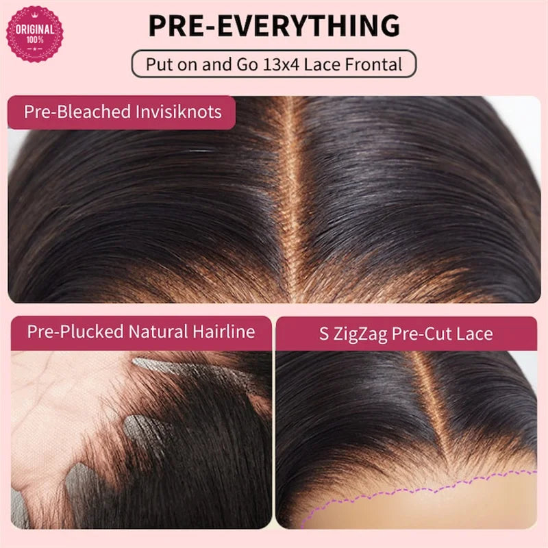 Beautyforever 3D Body Wave 7x5 Bye Bye KNOTS Glueless Wig Human Hair Ready To Wear Brazilian Human Hair Wig Fits All Size Heads