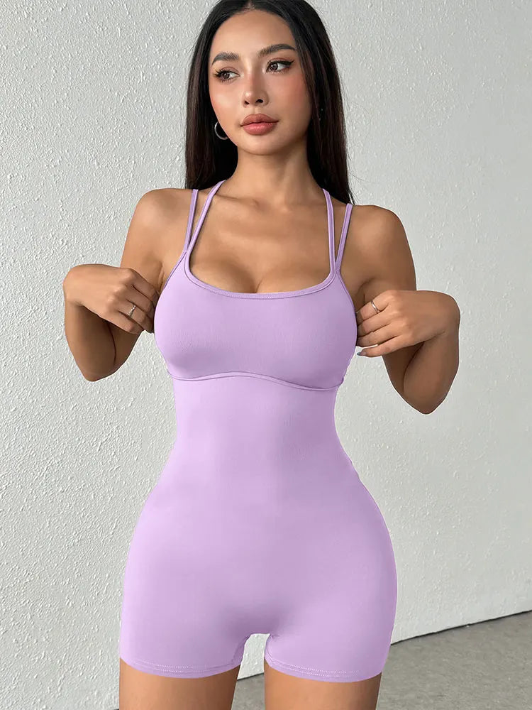 Women's Jumpsuits Summer New Solid Sexy Backless Sling Jumpsuit Streetwear Fashion Casual Slim Elegant Female Rompers Clothing