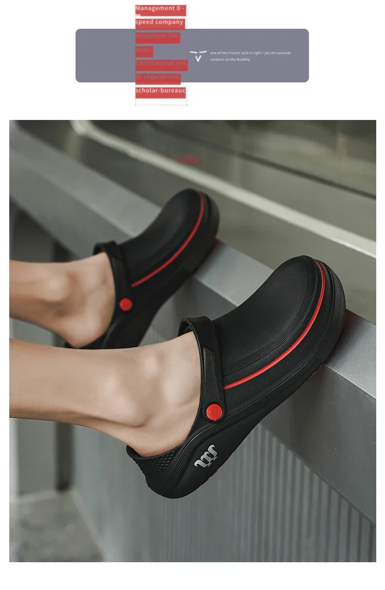 A Pair of Men's Casual Shoes, Waterproof and Oil-Proof, Low-Top Non-Slip Chef Shoes, Wear-Resistant and Non-Slip Men's Shoes