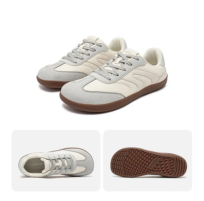 HOBIBEAR Barefoot Wide Toe Sneakers Unisex Zero Drop Minimalist Canvas Shoes Non Slip Lace Up Walking Sneaker