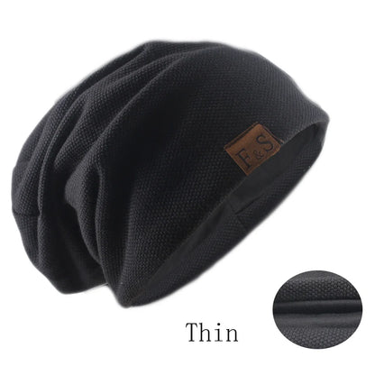 Fashion Bonnet Hat For Men And Women Autumn Knitted Solid Color Skullies Beanies Spring Casual Soft Turban Hats Hip Hop Beanie