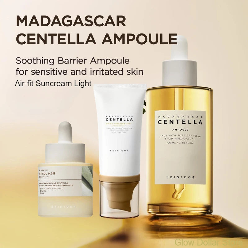 Korean Centella Retinol 0.2 Boosting Shot Ampoule,Air-fit Suncream Light,facial Anti-Aging Serum Original Skincare Products Set