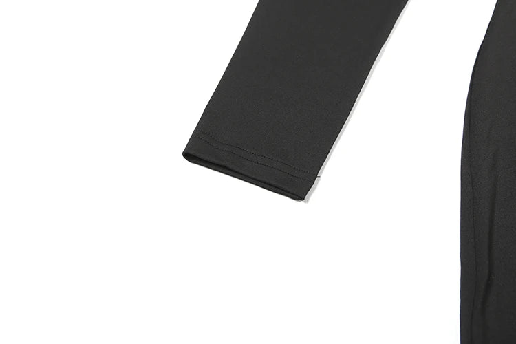 Sisterlinda Casual Hooded Long Dresses Woman Autumn Trend Swing Collar Full Sleeve Skinny High Stretch Solid Elegant Vestidos