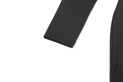 Sisterlinda Casual Hooded Long Dresses Woman Autumn Trend Swing Collar Full Sleeve Skinny High Stretch Solid Elegant Vestidos