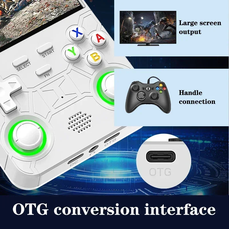 R36 Ultra Console Handheld Game Players 4 Inch Screen Open Source Console Retro Pocket Video Player 128G 20000+ Games