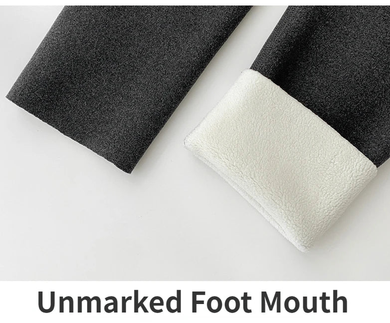 Winter Cashmere Leggings Women Solid Warm Leggings High Waist Slim Stretchy Pants Big Size Adding Velvet and Thickening Pants