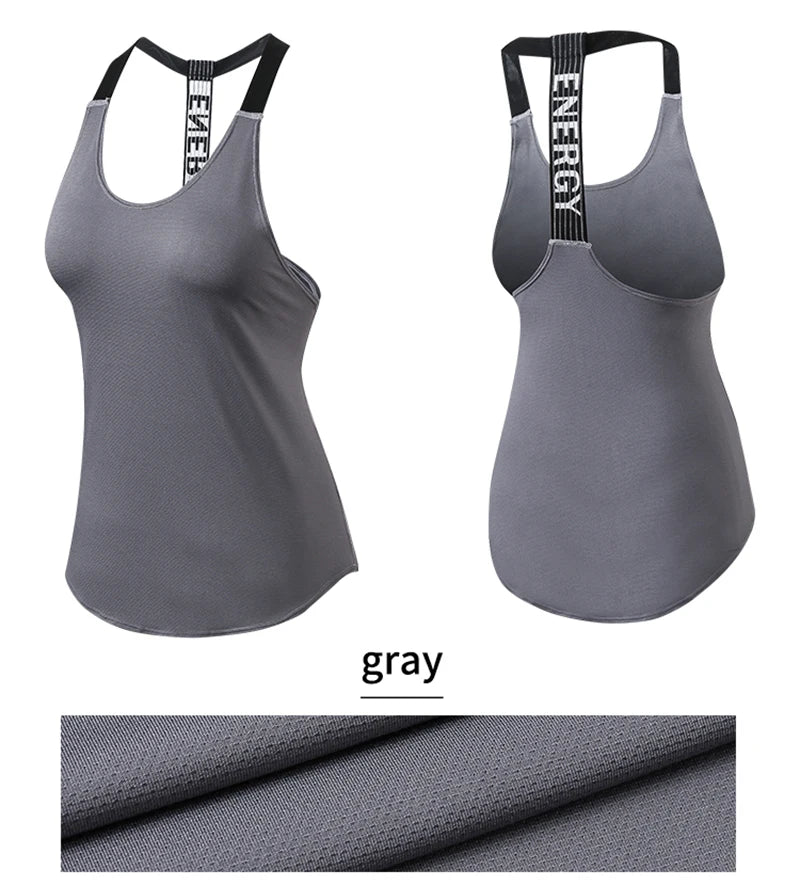 Women's gym tops black sleeveless yoga tops ladies gym shirts gym vests running workout boxing letter tops backless shirts