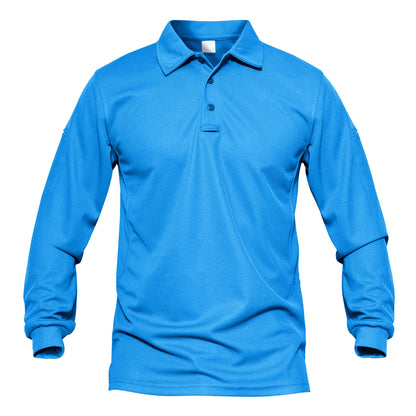 TACVASEN Men Outdoor T-shirts Work Polos Summer Quick Dry T-shirts Long Sleeve Lightweight Golf T-shirts Tee Tops