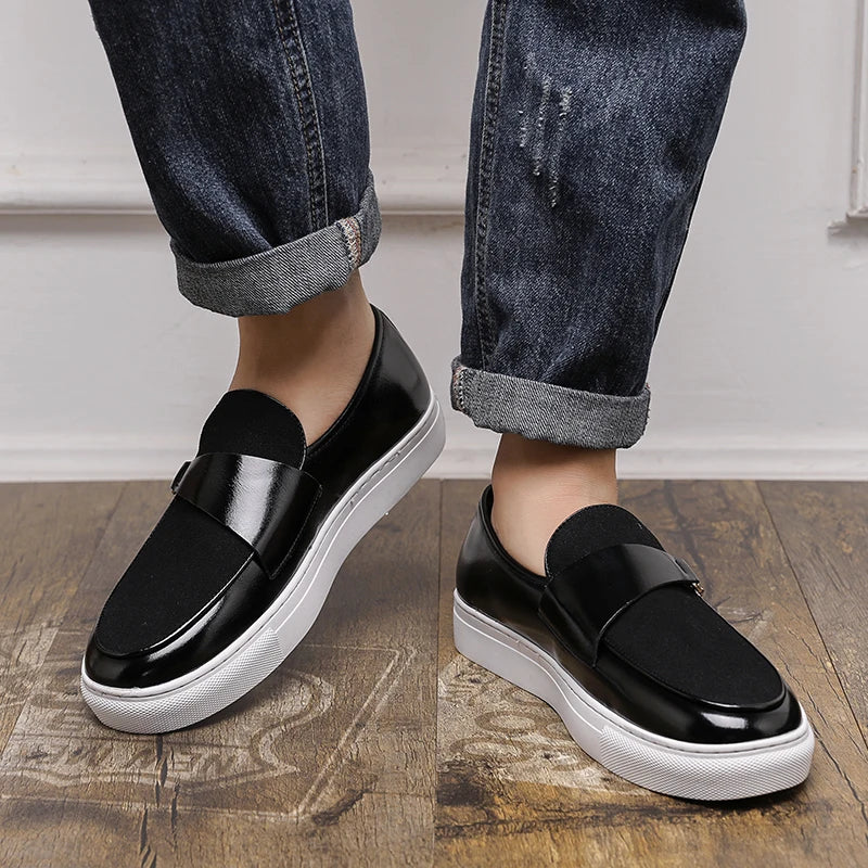 Breathable Leather Casual Shoes Luxury Brand Male Flats Classic Men's Comfortable Loafers Hot Selling Men's Park Walking Shoes