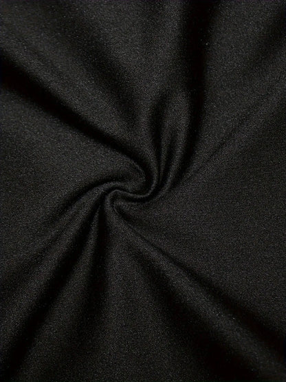 Summer women's elastic black Blessed  round neck short sleeved T-shirt dress long dress women's clothing