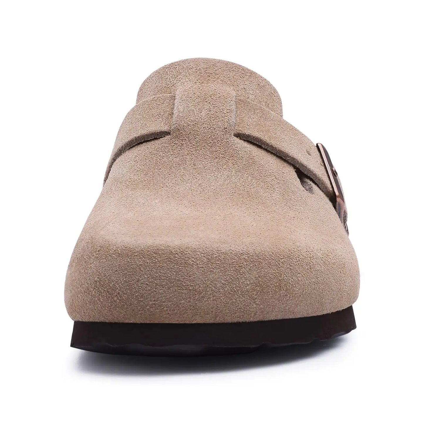 Crestar Fashion Clogs Slippers For Women Classic Suede Men Mules Cork Footbed Leather Potato Shoes With Arch Support Beach Slide