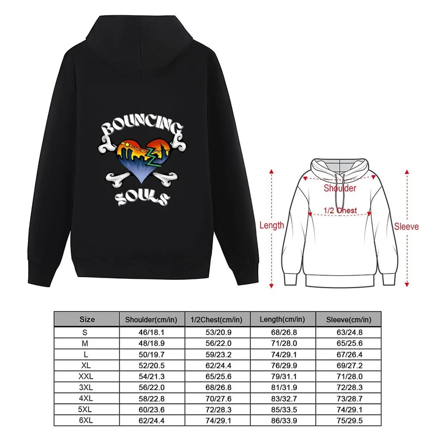 The Bouncing Souls Hoodie men's coat hooded shirt anime clothes men's winter sweater new in hoodies
