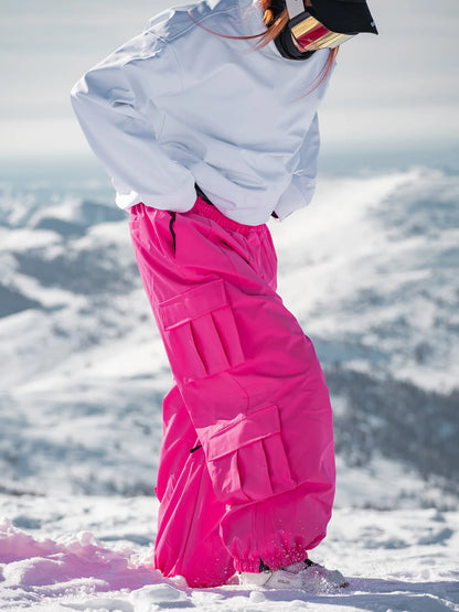 Oversize Winter Ski Pants 3L Snowboard Pant Thicken Thermal Waterproof Breathable Outdoor Sports Warm Women's Men's Ski Trousers