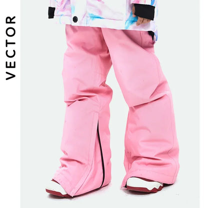 VECTOR Ski Pants Boys Girls Children Outdoor High-quality Windproof, Waterproof and Warm Snow Winter Ski Snowboard Pants Brand