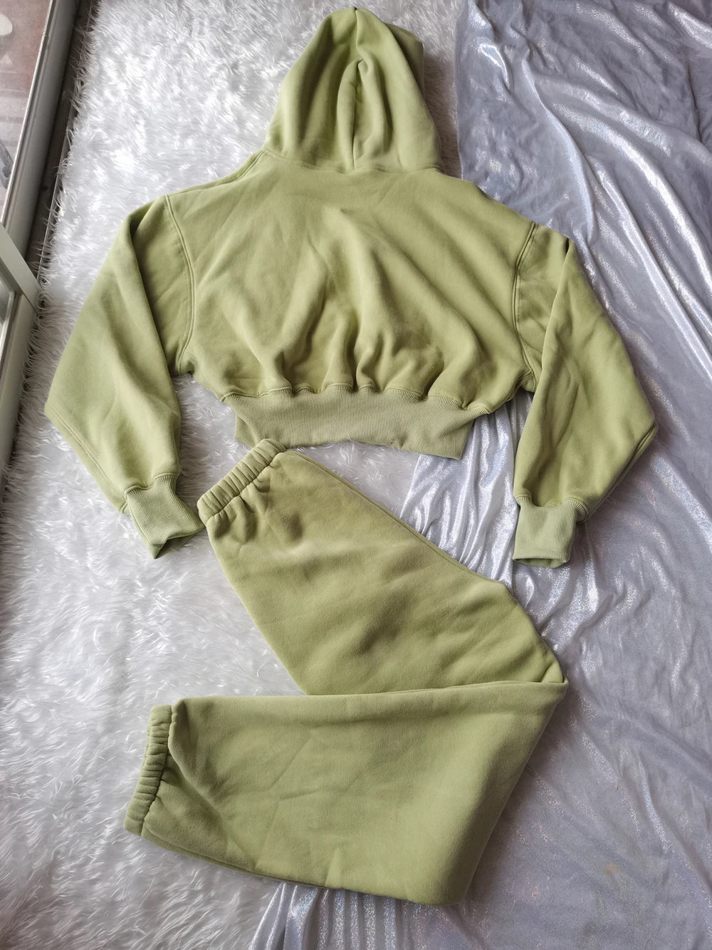 Wholesale Fleece Hoodie with Jogger Pant Sweat Suit Fall Winter 2 Piece Set Tracksuit Women Sports Outfit Two Piece Solid Casual