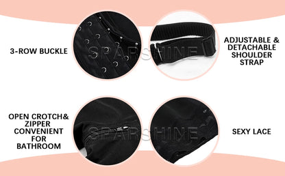 Full Body Shaper High Compression Shapewear Girdle With Brooches Bust For Postpartum Slimming Sheath Belly Fajas Colombianas