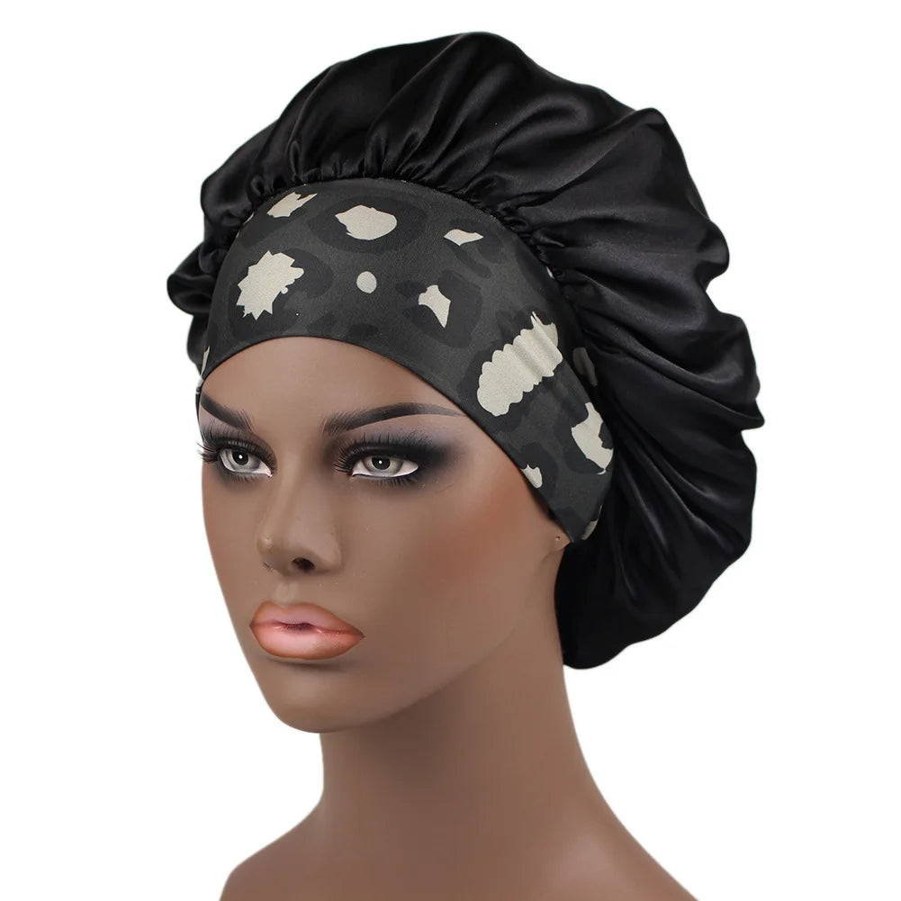 Hair Bonnet For Sleeping Women Wide Brim Sleep Cap Hair Bonnet For Curly Hair Showercap Children Men