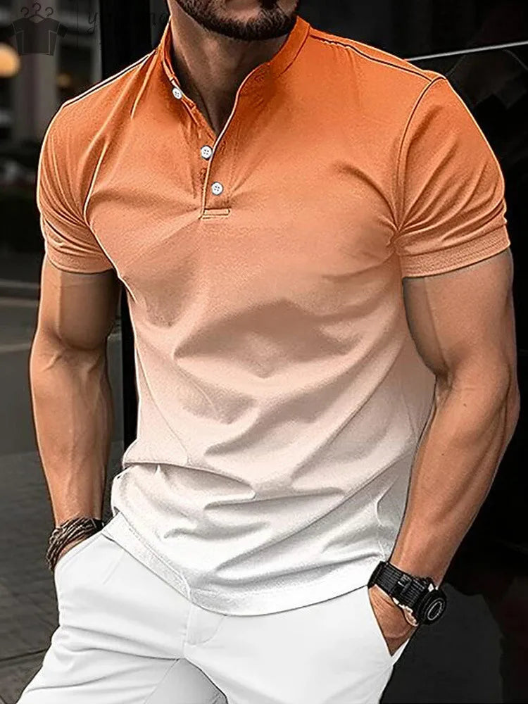 Summer New Men's Casual Sports Short Sleeved Polo Shirt Fashionable And Comfortable T-Shirt Men Breathable Polo Shirt Men's Tees