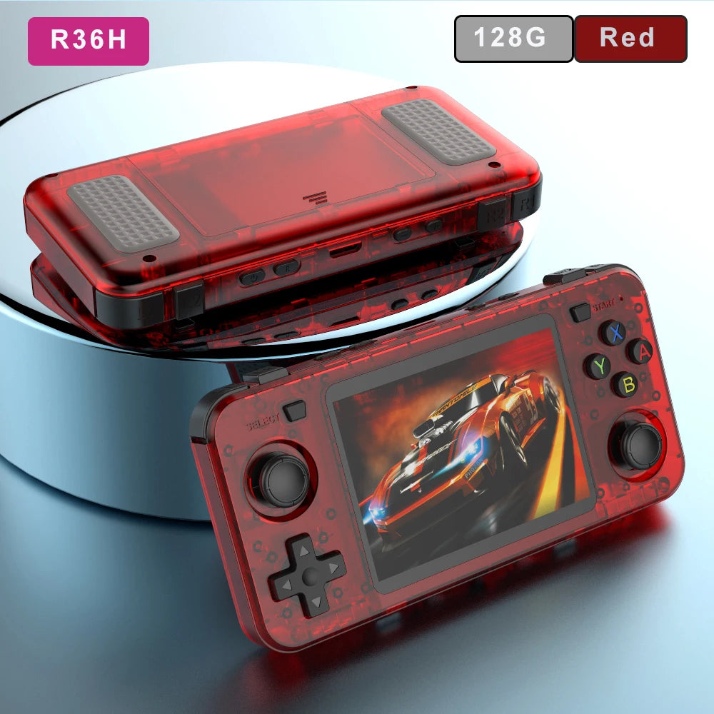 15000+ Ready Games! 3.5" IPS Retro Handheld Console RK3326, 3000mAh Long Play original ARKOS Blue R36H 64GB 128GB