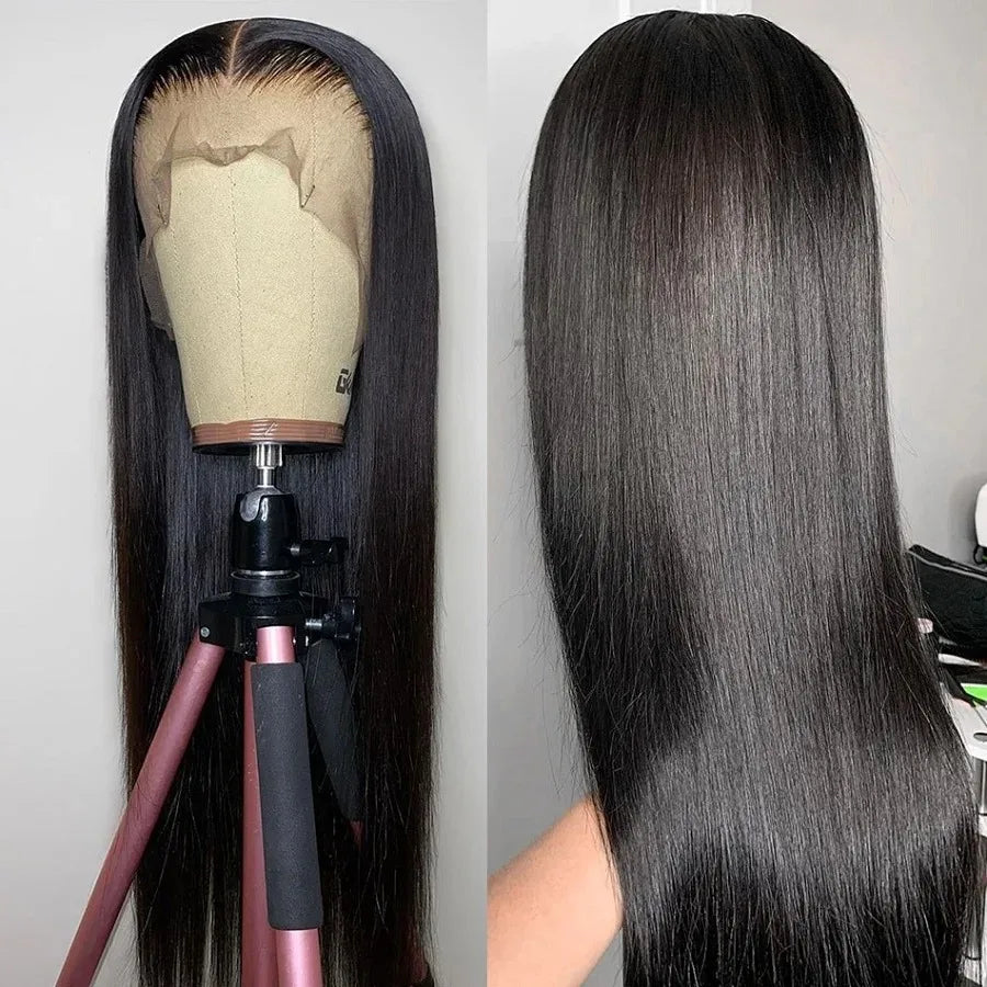 30 40 Inch 13x4 13x6 HD Transparent Bone Straight Lace Front Wigs 200 Density 360 Full Lace Brazilian Human Hair Wigs For Women