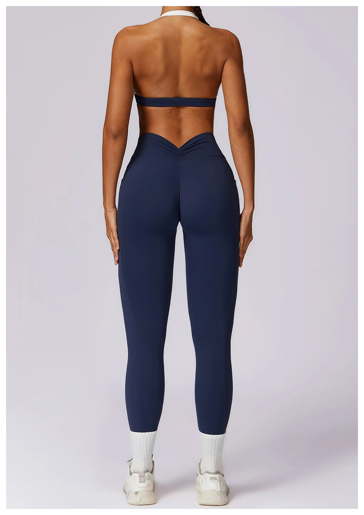 Sexy Yoga Women's 2 Pieces Gym Sports Suit Workout Clothing Long Sleeve Gym Crop Top High Waist Leggings Fitness Bra Sportswear