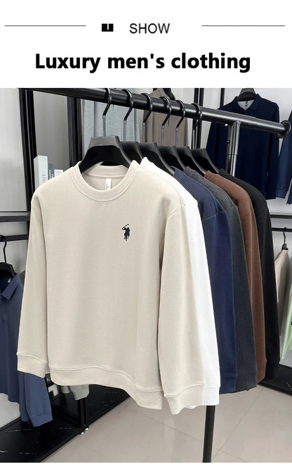 Luxury brand long sleeve T-shirt men's autumn Paul trendy exquisite pony embroidery pullover loose casual round neck sweatshirt