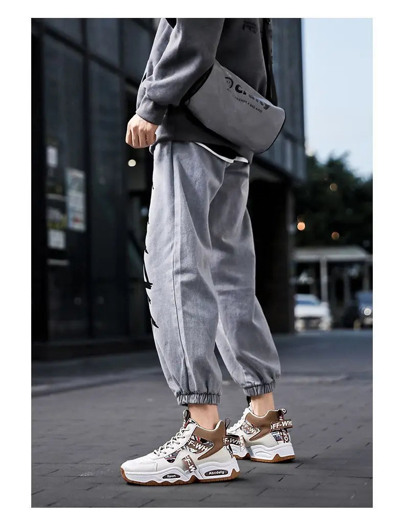 Luxury High Top Men's Vulcanized Shoes Winter Casual Sneaker for Men Ankle Boots Platform Designer Skateboard Tenis Masculino