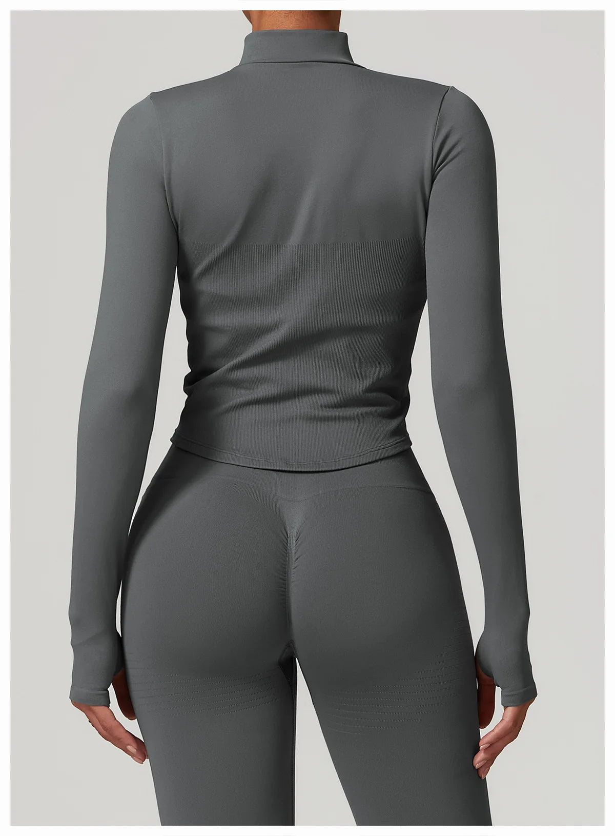 New Women Seamless Zipper Jacket Yoga Long Sleeved Gym Top Yoga Push Up Jacket Fitness Running Workout Sport Coat Women's Shirts