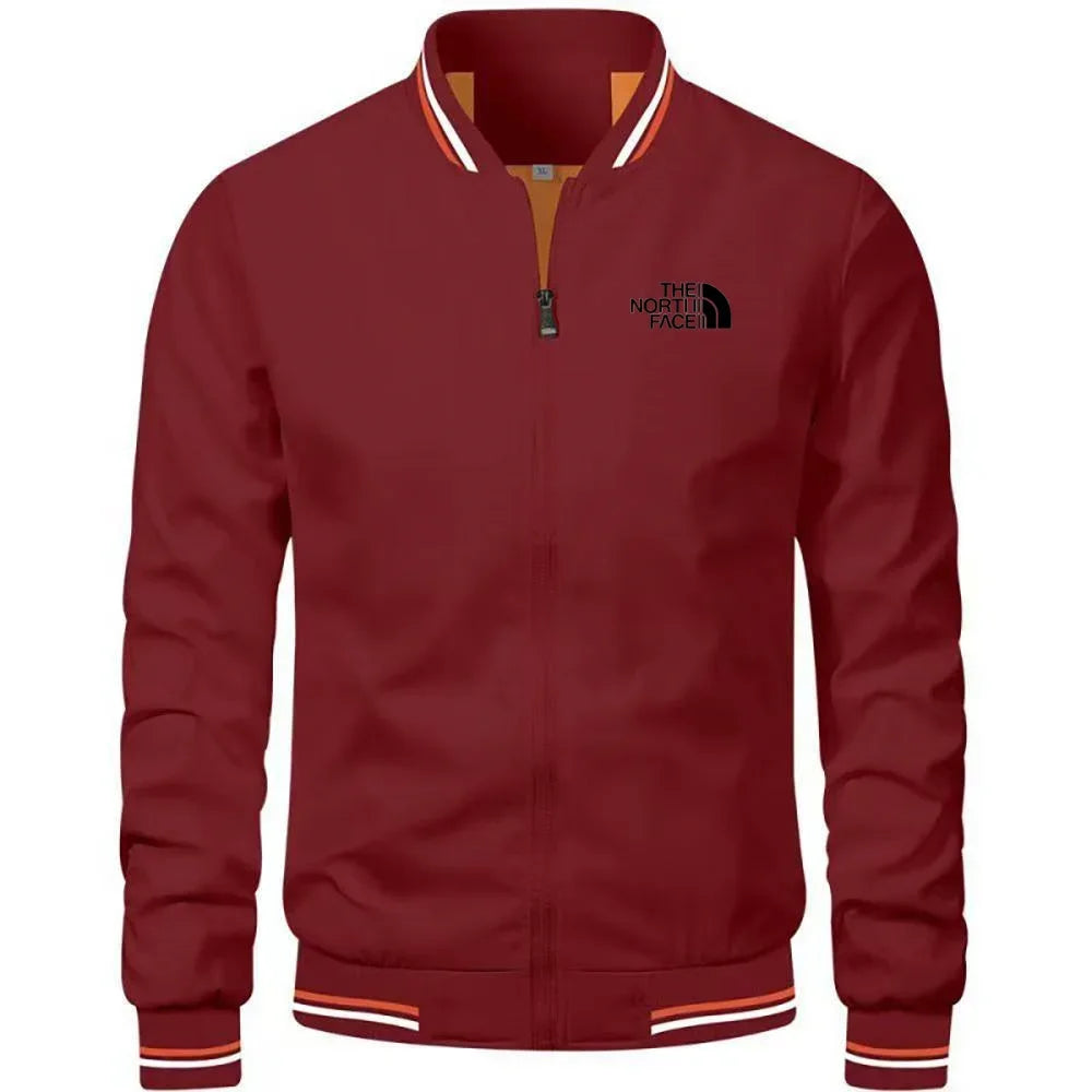 Men's outdoor sports windproof, waterproof and sun-proof hoodless slimming jacket, woven casual multi-functional jacket