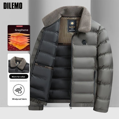 Top Grade Graphene Warmth Technology Men's New Winter Parka Jacket Windbreaker Diamond Quilted Bubble Puffer Coats