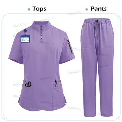 Clinical Uniform Woman Nursing Articles Hospital Surgical Gowns Dental Nursing Medical Blouse Pants Work Wear Doctor Nurse Scrub