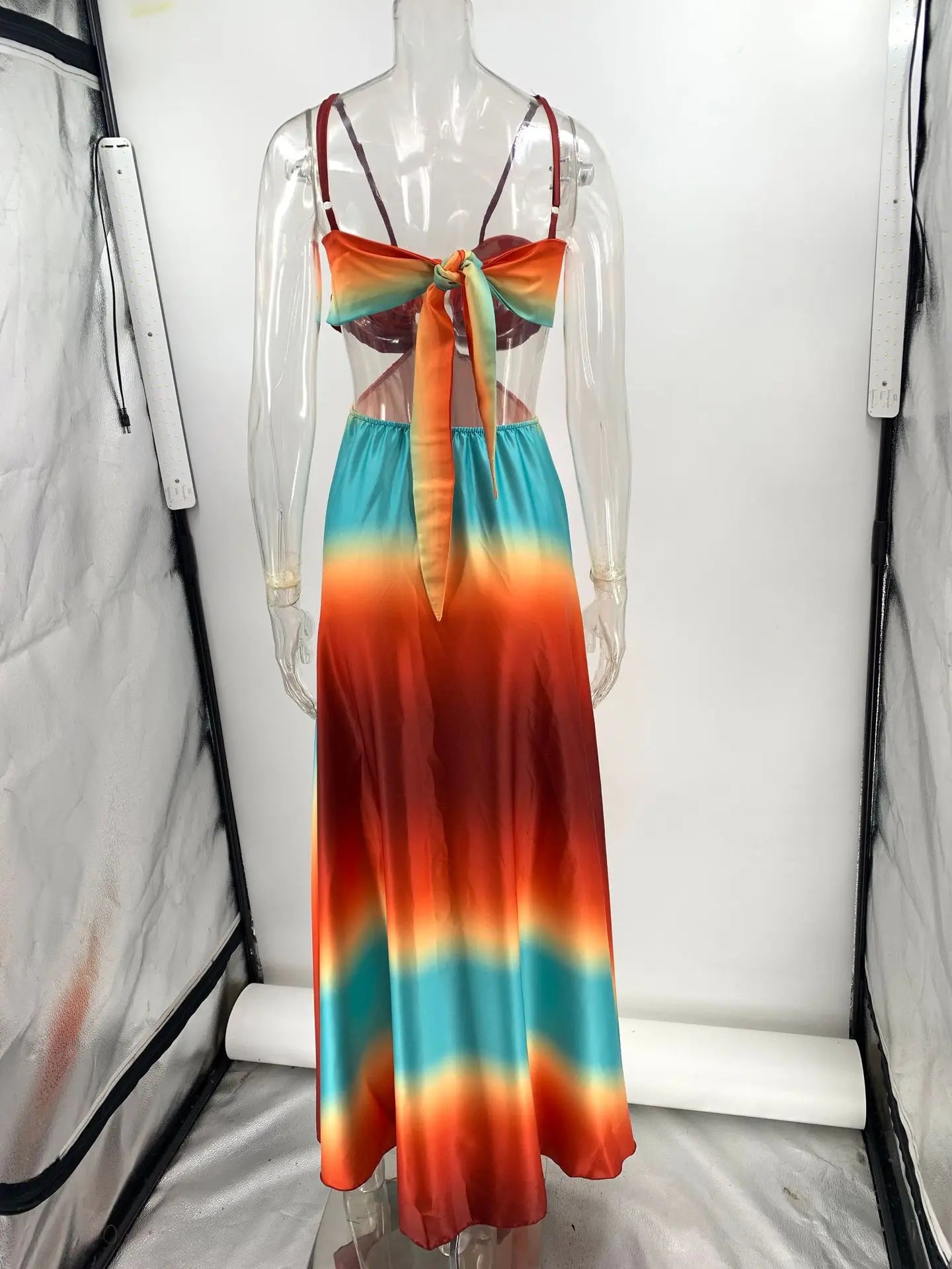 Summer 2025 & 2026 Elegant Women's Long Dress Bohemian Off-Shoulder Bodycon Dress Sexy Strap Gradient Island Style Beach Maxi Dresses