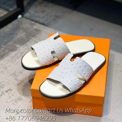 2025 Slipper Designer Mens Slides Flat Summer Sandals Sandale Shoes Ladies Classic Brand Casual Woman Outside Beach Slippers