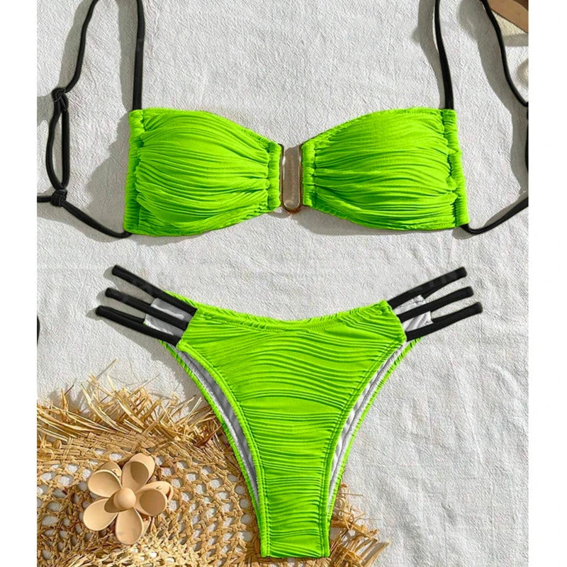 Sexy Bikinis 2025 Women's Swimwear Female Swimsuit For Swimming Wear Bathing Suits Brazilian Bikini Set Beachwear Pool Bather