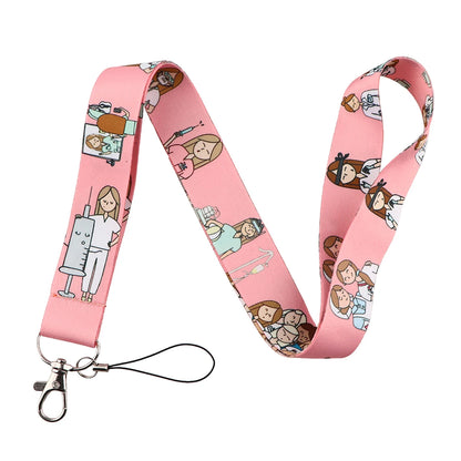 Medical Credential Holder Neck Strap Lanyards for Key ID Card Gym Phone Strap USB Badge Holder Rope Nurse Doctor Accessories