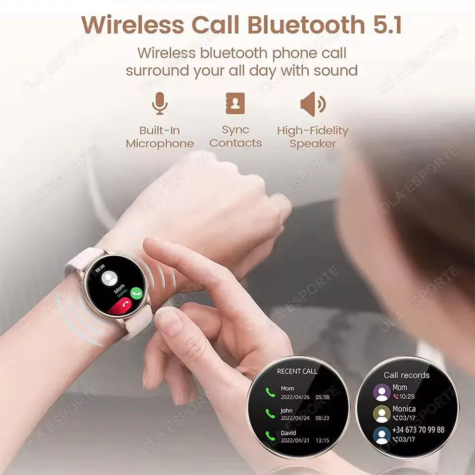 2026 New Women SmartWatch Bluetooth Call Lady Watches Sport Waterproof  Heart Rate  Sleep Smart Watch for  Women Present Gift