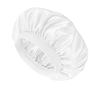 Baby Kids Satin Wide Band Sleeping Hat Beige Black White Pink Purple Bonnet Cap Turban Hat Wide Elastic Bands Night Sleep Cap