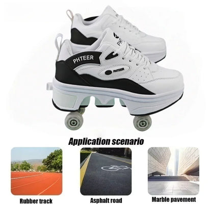 Rollers for Shoes Sports Shoes on Wheels Roller Skates Roller Skates for Girls Boys Roller Skates Shoes with Wheels