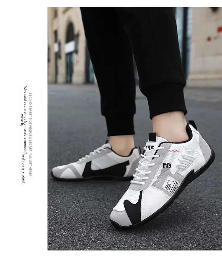 Low-Top Men's Casual Shoes Breathable Retro Sporty Style Summer New Fashion Trendy Bean Board Shoes Comfortable Rubber Sole