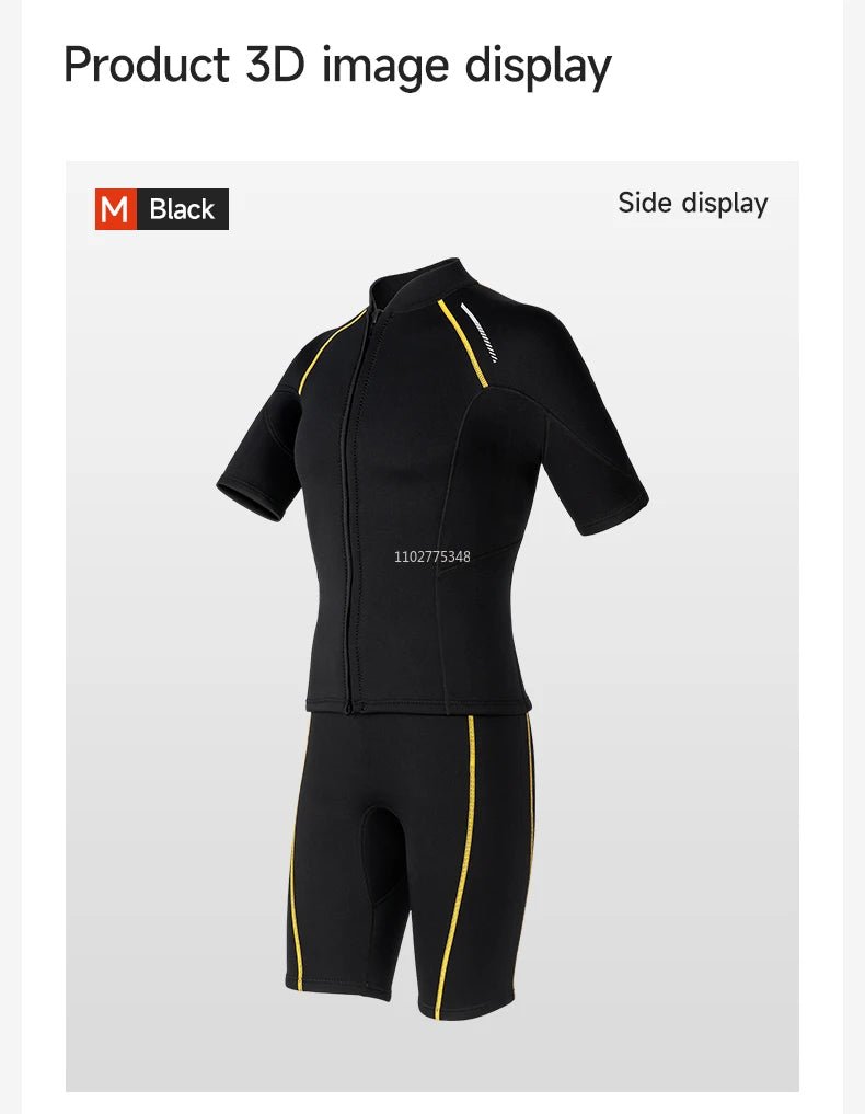 Wetsuit for Men Women Jacket Pants1.5mm Neopreno Diving Suit Short Sleeve Swimwear Snorkeling Surfing Swimsuits Kitesurf