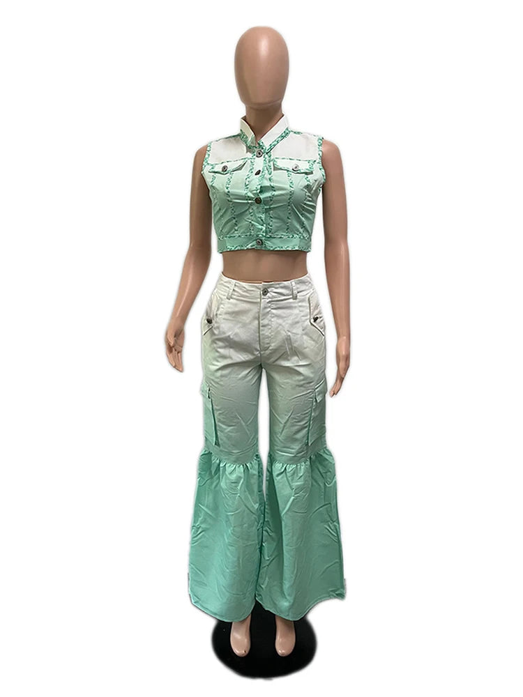 Sets for Women 2 Pieces Summer Outfits Sleeveless Tank Top and Pants Casual Sexy New in Matching Sets Wholesale Dropshipping