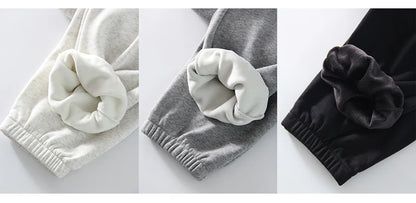 Thick Warm Fleece Sweatpants Women Winter Straight Leg Pants Gray Velvet Trousers Pants Jogger For Women Sweatpants Outfits