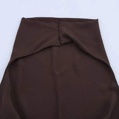 2025 summer new women's clothing casual fashion temperament simple slim design backless halter neck long dress