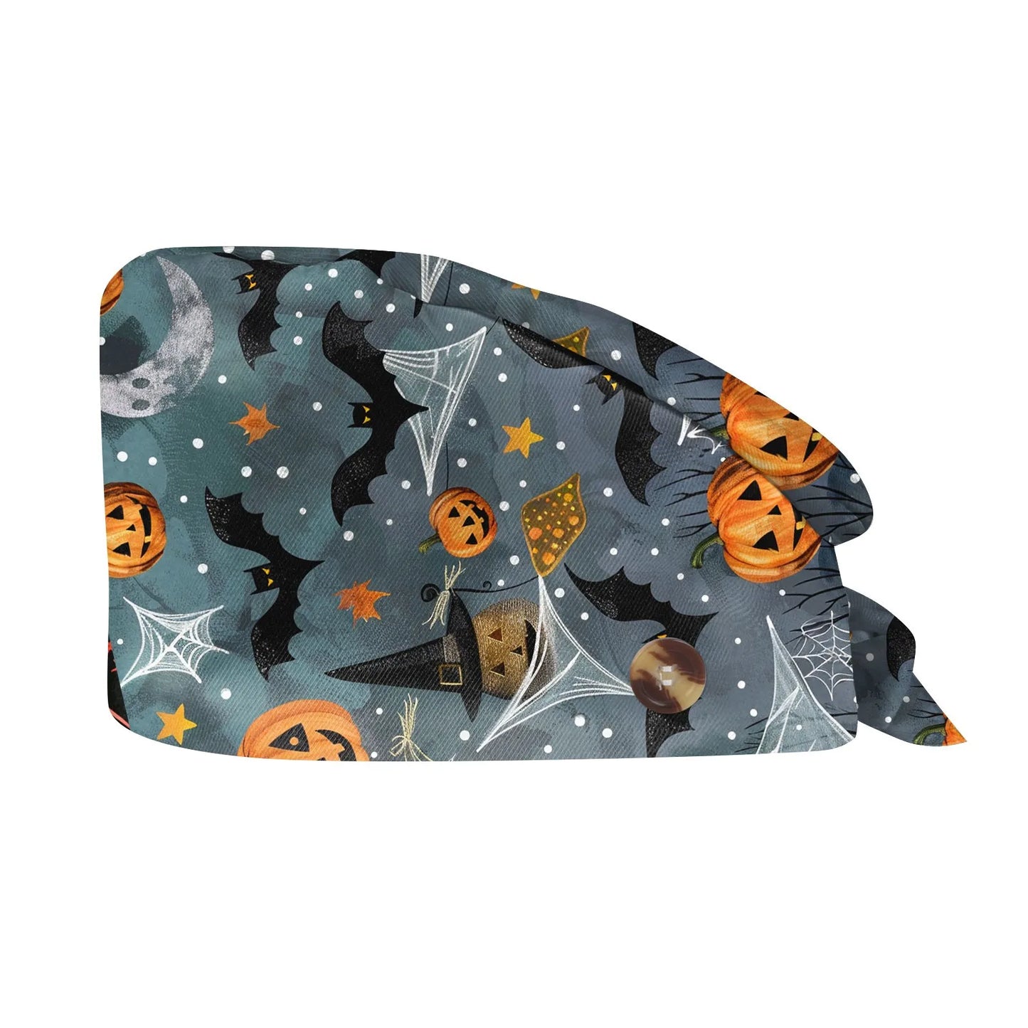 Halloween Scrub Cap Printed Adjustable Cotton Beauty Salon Surgeon Dental Clinic Nursing Hat Women Men Surgical Caps Wholesale
