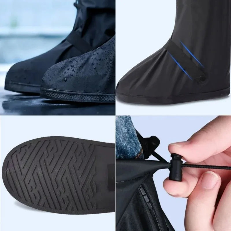 Waterproof Rain Boot Covers Reusable Non-Slip Cycling Hiking Shoe Protectors Rain Snow Wet Sand Overshoes Pants Protectors