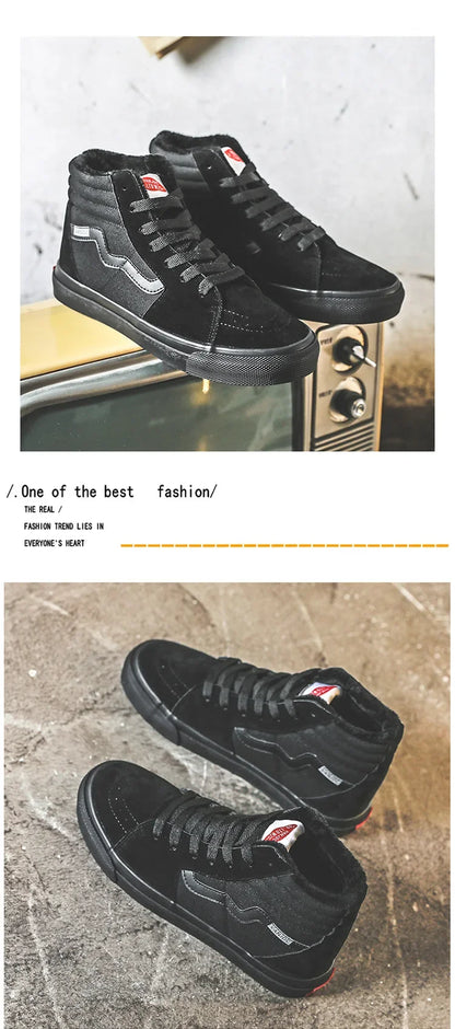 Canva Women's Casual Korean Style Flat Shoes New Arrival Winter 2023 Trendy Ins Net Red Cotton Shoes Versatile For Students