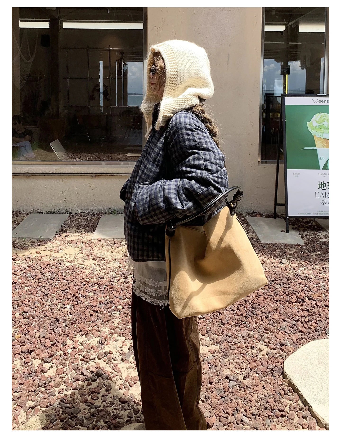 MEXZT Short Plaid Parkas Women Streetwear Stand Collar Puffer Jacket Winter Korean Down Coats Fashion Cotton Padded Outerwears