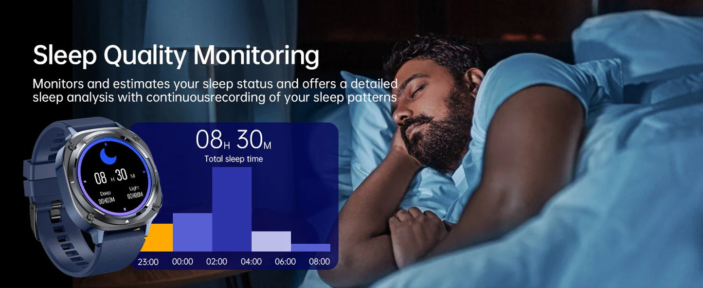 2025 New Watch 7 Ultra Men Smart Watch GPS Heart Rate Blood Oxygen Monitoring AMOLED Voice Call IPX8 LED Flashlight Smartwatch