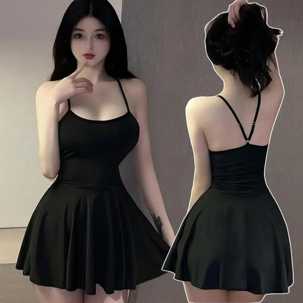 Sexy Women Pleated Micro MINI Dress Bandage Smooth Uniform Slip Mini Dress Night Club Outfits Allure Ruffled Dress Backless